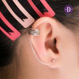  Hoa Tai Bạc 925 Kẹp Vành Rose Leaf Earcuff Earrings 1498EE 