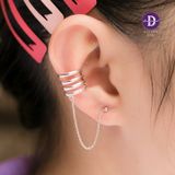  Hoa Tai Bạc 925 Kẹp Vành 4 Line Earcuff Earrings 1598EE 