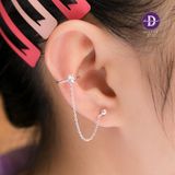  Hoa Tai Bạc 925 Phối Kiểu Kẹp Vành - Long Chain Star Earcuff & Dottie 2257EE Ddreamer 