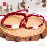  Vòng Tay Thắt Couple Lu Thống Moon Stone - Đá Mặt Trăng Phối Charm Bạc 925 