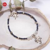  Vòng Đá Phong Thủy - Đá Sapphire & Moon Stone Phối Charm Bạc Tiên Cá & Sao Biển 