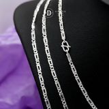  Dây Chuyền Trơn Mắc Xích Dẹp Chữ Nhật - Dây Chuyền Bạc 999 - Pure Silver Necklace Unisex Ddreamer 