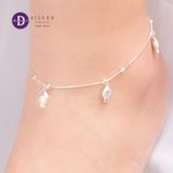  Sterling Silver Ankle Bracelet-Lắc Chân 3 Con Cá - 3 Fat Fish-040LCT 