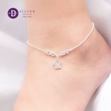  Lắc Chân Vương Miện Trái Tim Đính Đá - Lắc Chân Bạc 925 Sparkling Heart & Princess Crown 350LCH 