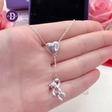  Teddy Bear & Heart Silver Necklace - Dây Chuyền Trái Tim & Gấu  Bạc 925 - Dây Chuyền Valentine - Ddreamer 504DCH 