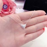  Big Heart Silver Necklace - Dây Chuyền Trái Tim Đính Đá Lớn Bạc 925 - Dây Chuyền Valentine - Ddreamer 002DCH 