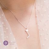  Vietnam Map Sterling Silver Necklace - Dây chuyền Bạc 925 Bản Đồ Việt Nam - Vietnam Necklace MDC442 