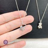  Baby Heart Bear Sterling Silver Necklace - Dây Chuyền Bạc 925 Gấu Trái Tim Trơn 018DCH 