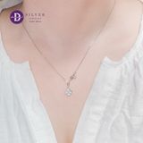  Dây Chuyền Nữ Trơn Dây Xích & Bi - Cỏ 4 Lá -Dây Chuyền Bạc 925-  Lucky Flower- Silver 925 Ddreamer Jewelry 035DCT 