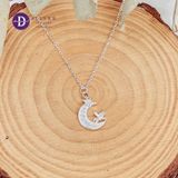  Dây Chuyền Nữ Mặt Trăng Đính Đá & Kỳ Lân- Dây Chuyền Bạc 925- Moon & Unicorn-  - Silver 925 Ddreamer Jewelry-355DCH 