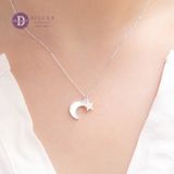  Dây Chuyền Nữ Trăng Sao Đính Xà Cừ - Silver Mother Of Pearl Necklace - Ddreamer Jewelry 343DCH 
