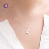  Dây Chuyền Nữ Trăng Sao Đính Xà Cừ - Silver Mother Of Pearl Necklace - Ddreamer Jewelry 343DCH 