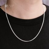  Dây Chuyền Trơn Xích Dẹp 1.5li & 3li Khoá S - Dây Chuyền Bạc 999 - Pure Silver Necklace Ddreamer 