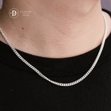  Dây Chuyền Trơn Xích Dẹp 1.5li & 3li Khoá S - Dây Chuyền Bạc 999 - Pure Silver Necklace Ddreamer 