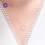  Dây Chuyền Cỏ 4 Lá Line Đá CZ Bạc 925- Curvy Lucky Flower Line - Silver 925 Ddreamer Jewelry - 1162DCH 