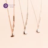  Silver Necklace Heart & Love Tag Chain - Dây Chuyền Bạc 925 Cao Cấp Trái Tim Love  Ddreamer 284DCH 