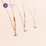  Silver Necklace Heart & Love Tag Chain - Dây Chuyền Bạc 925 Cao Cấp Trái Tim Love  Ddreamer 284DCH 