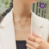 Thick Basic Halo Sterling Silver Necklace - Gold Plated Necklace - Dây Chuyền Mặt Tròn Chỉ Tròn Dày 821DCT