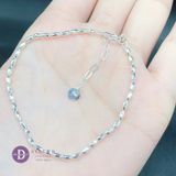  Sterling Silver Bracelet-Vòng Tay Bạc 925 Bi Gạo Sọc móc máy- VTT121 