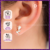 Bông Tai Hoa Hồng Bạc 925 - Romantic Rose Silver Earrings 1973BTT