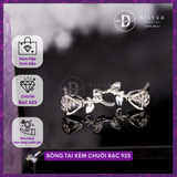  Bông Tai Hoa Hồng Bạc 925 - Romantic Rose Silver Earrings 1973BTT 