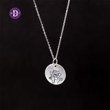  Engraved Signature Lotus Flower Pendant Silver 925 Necklace - Vietnam Lotus Necklace - Dây Chuyền Hoa Sen 