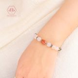  Vòng Tay Đá Lu Thống Sun & Moonstone - Vòng Tay Đá Phong Thủy Mix Charm Bạc 925 Không Kỵ Mệnh 