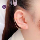  String Double Dottie Earcuff - Gold Plated Earrings - 2501EE 