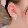 Bông Tai Nơ Đính Đá & Ngọc Trai - Bông Tai Bạc 925 Ngọc Trai Nhân Tạo - Bow Pearl Earrings 3098BTH