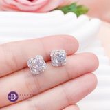  Baguette Square Silver Earrings -  Hoa Tai Premium Baguette Viên CZ 5.5Li và Bản 8mm Ddreamer - P2833BTH 