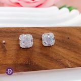  Baguette Square Silver Earrings -  Hoa Tai Premium Baguette Viên CZ 5.5Li và Bản 8mm Ddreamer - P2833BTH 