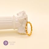  Ribbon Twist Minimal Ring - Nhẫn Bạc Xi Vàng - Nhẫn Trơn Xoắn To Dày - 1931NT 