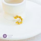  Minimal Dot Gold Plated Silver Earcuff - Hoa Tai Kẹp Vành Xi Vàng Kiểu Bi Tròn Dày 2752EC 