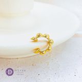  Minimal Dot Gold Plated Silver Earcuff - Hoa Tai Kẹp Vành Xi Vàng Kiểu Bi Tròn Dày 2752EC 