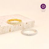  Cubic Zerconia Tennis Ring - Gold Plated Ring - Nhẫn Tennis Line Đá CZ Trắng 2li - P2228NH 