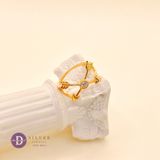  Athena Arrow Gold Plated Silver Ring - Nhẫn 2 Mũi Tên Xi Vàng 428NH 