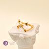 Athena Arrow Gold Plated Silver Ring - Nhẫn 2 Mũi Tên Xi Vàng 428NH