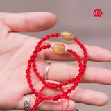  Vòng Dây Thắt One Stone -  Vòng Dây Thắt Đá Lu Thống Thạch Anh Tóc Vàng & Charm Bạc 925 - Ddreamer 