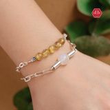  Vòng Dây Xích Moon Oval Chain - Đá Thạch Anh Tóc Vàng 