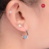  Hoa Tai Khoen C Kết Hợp Đá Aquamarine 