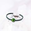 Vòng Thắt One Stone - Đá Diopside Xanh Lá Phối Charm Mini Lucky Flower