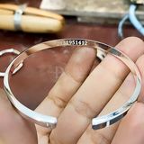  Kiềng Cuff Trơn Đơn Giản - Kiềng Bạc Minimal Unisex - Kiềng Love Life Statement Silver Bangle 