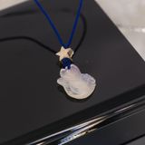  Dây Chuyền Mặt Đá Hồ Ly Moon Stone - Đá Ánh Trăng Phối Charm Ngôi Sao 