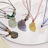  Dây Chuyền Mặt Đá Hồ Ly Moon Stone - Đá Ánh Trăng Phối Charm Ngôi Sao 