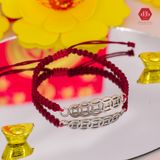  Vòng Tay Dây Thắt Charm Bạc 925 5 Đồng Tiền May Mắn Chiêu Tài Lộc - Vòng Thắt Thủ Công Phối Charm Bạc 