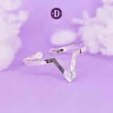  Kiềng Bạc 925 Cá Tính - Kiềng Kiểu Chữ V Đính Đá CZ 8Li Cá Tính - Silver Bangle K103 