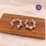  Bông Tai Kẹp Vành Bạc 925 Earcuff Kiểu Unisex Bi Bạc Silver Dots 2752EC 