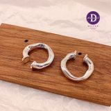  Bông Tai Kẹp Vành Bạc 925 Earcuff Kiểu Unisex Thick Vintage Silver Wire 2755EC 