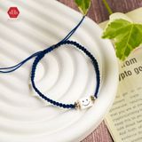  Vòng Tay Dây Thắt Handmade Phối Charm Bạc 925 Hình Vuông Mặt Cười 