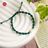  Vòng Tay Dây Thắt Handmade Phối Charm Bạc 925 Hoa Cúc Họa Mi Daisy 